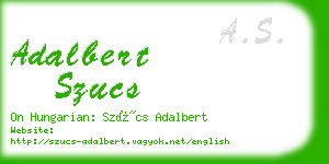 adalbert szucs business card